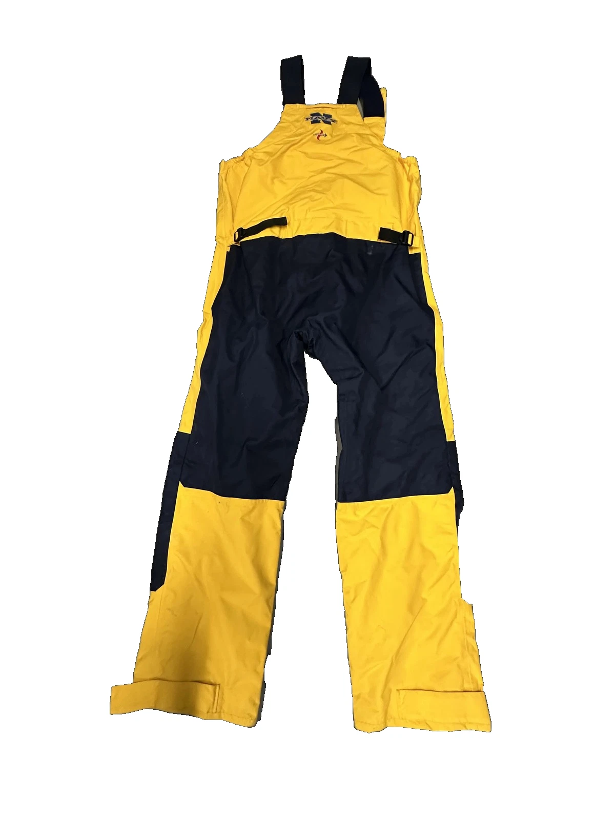 Musto Performance Navy Mens Sailing Bibs Waterproof Foul Weather Pants Yellow