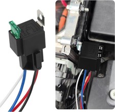 4Pin 12V Relay with 30A Fuse,SPST Normally Open Car Relay with 14 AWG Harness,Un