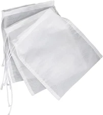 5 Pcs White for Nylon Straining Bag - Fine Mesh - Homebrew Beer Wine Cider Dr...
