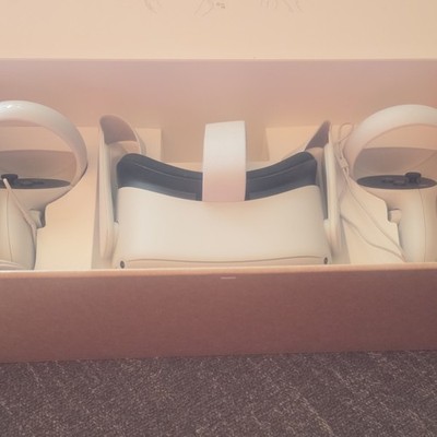 Meta Quest 2 Standalone VR Headset w/ Touch Motion Controllers, White