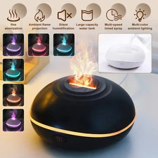 3D Flame Mist Home Decor Air Humidifier Essential Oil Aroma Diffuser USB 200ml