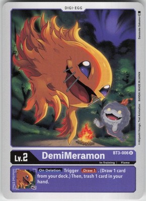 Digimon TCG DemiMeramon Uncommon Release Special Booster 1.5 BT3-006 U