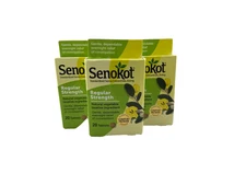 Senokot Laxative Regular Strength Natural Vegetable- 3 Pack 20 Tablets Exp 11/27