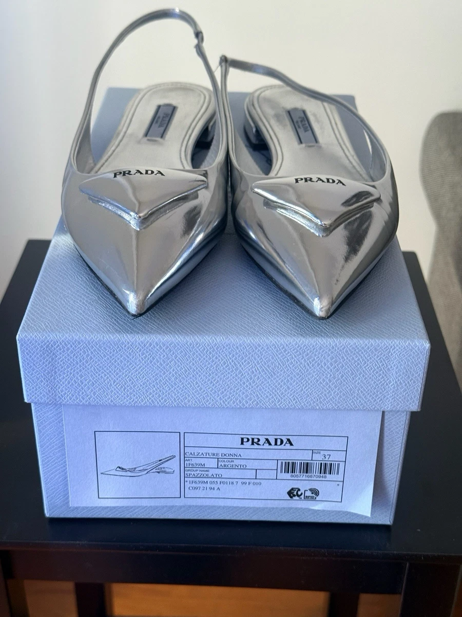 PRADA Silver Flats for Women for sale | eBay