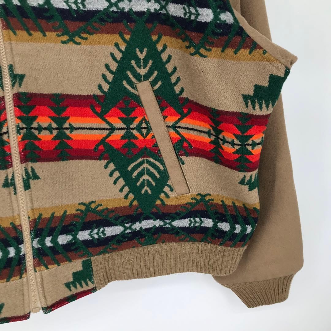 Pendleton XL Beige Wool Native Pattern Made in US… - image 7