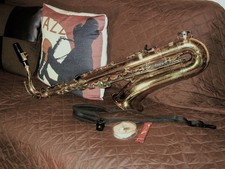 Vintage 1970s Stencil Tenor Saxophone, SSBA Style, Monster Tenor!