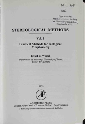 Stereological Methods - VOLUM 1: Practical Methods for Biological Morphometry. W