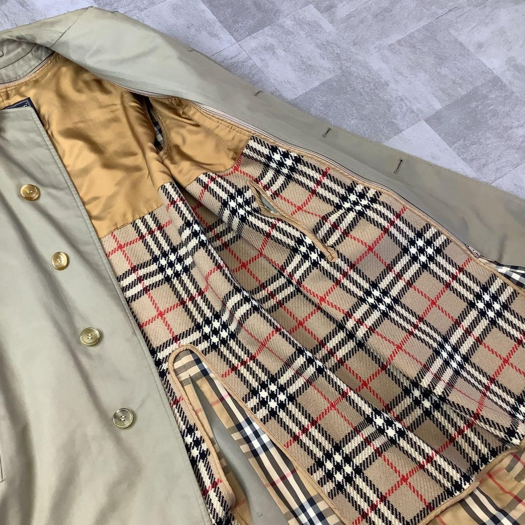 Burberry 90s Nova Check Trench Coat with Liner Vintage rare Men's From Japan thumbnail 15