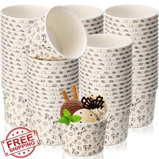 Nuanchu BlackWhite Cowboy Ice Cream Cups 100pcs