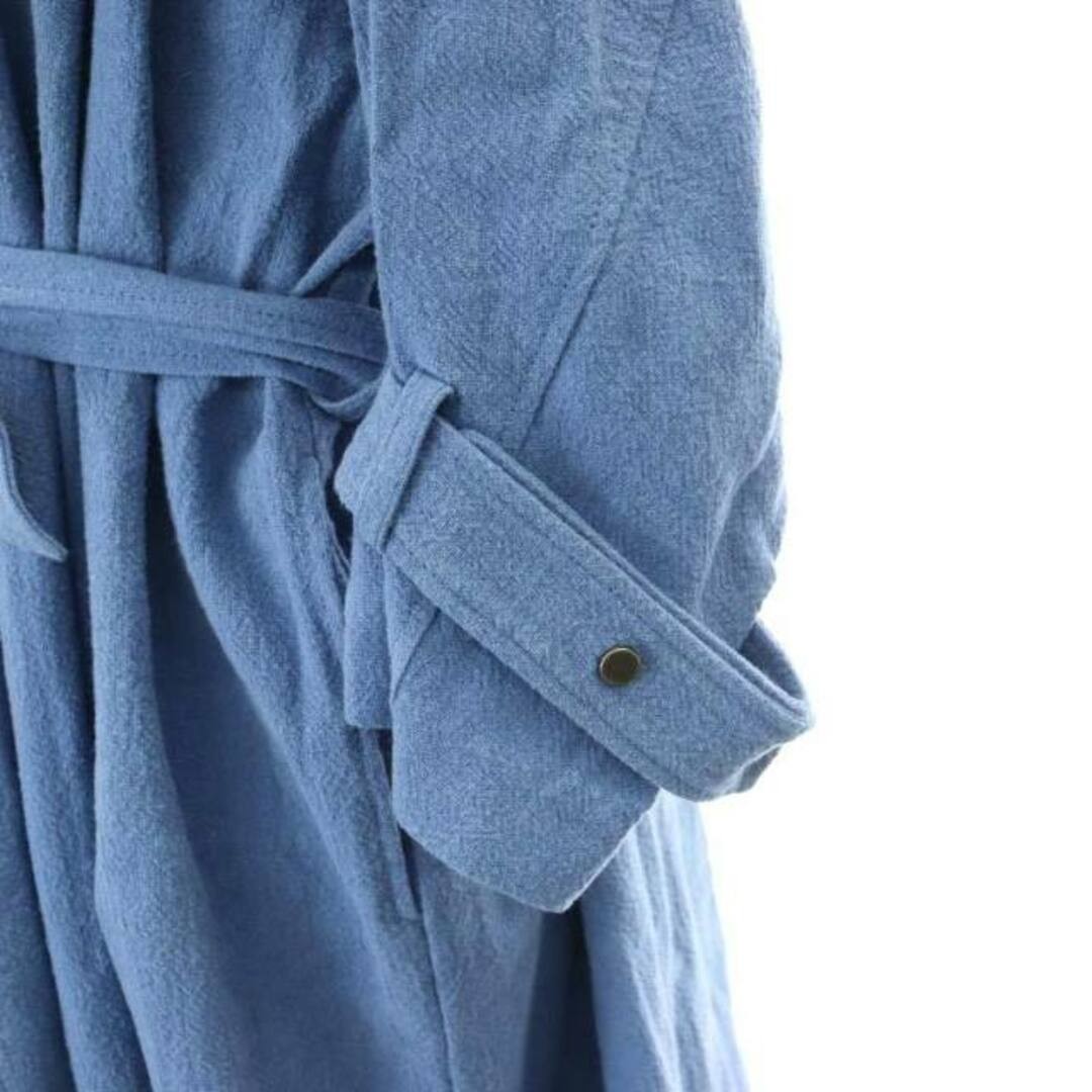 Ameri Vintage Big Collar Long Coat Spring Blue - image 6