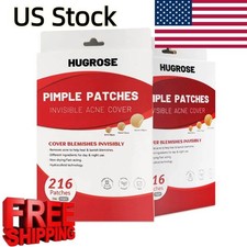 216 Pack Pimple Patches Invisible Acne Cover Fast Acting Non-Drying Blemish US