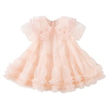 Layered Tulle Dress for Girls,Baby Girl Short Sleeve Tutu Princess Flower Out...