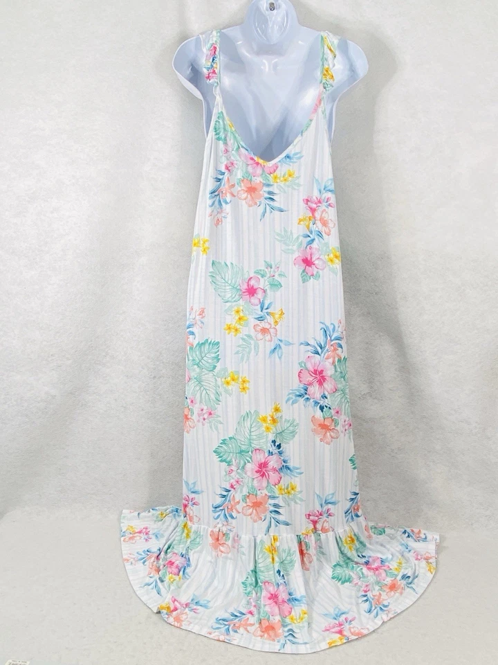 Maxi Vestido Tommy Bahama Para Mujer XL Tropical Multicolor Sin Mangas Floral Foto 4 de 4