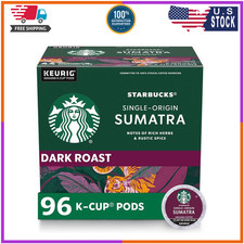 Starbucks K-Cup Coffee Pods Dark Roast Coffee Sumatra for Keurig Brewers 100 Ar
