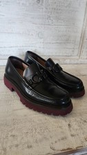 Salvatore Ferragamo Gancini Chunky Leather Loafers Size 6 EE