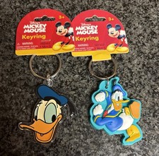 2 Disney Donald Duck Keychains Bookbag Charms