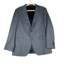 Hugo Boss Drago Super 120 Wool Suit Jacket Blazer Gray Mens 40R Made in Bulgaria