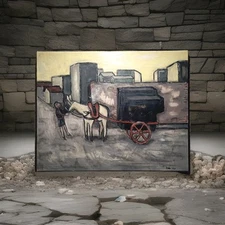 abstract acrylic painting on canvas16x20 by  artist 