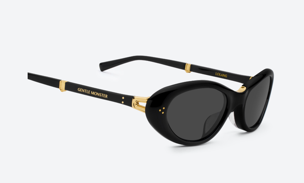 Gentle Monster Lolang 01 Oval Sunglasses Black Frame & Lens