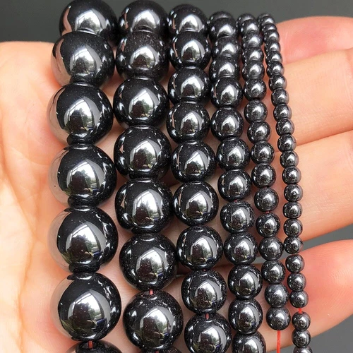 2 3 4 6 8 10 12mm Natural Hematite Faceted Round Loose Bead For Jewelry Making - Picture 31 of 57