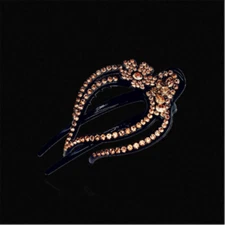 Women Rhinestone Hairpin Flower Duckbill Clip Retro Hair Claws Grip Accessories