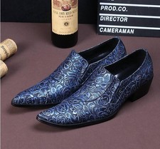 Fashion Men's Pointy Toe Leather Slip On Dress Formal oxford party Shoes