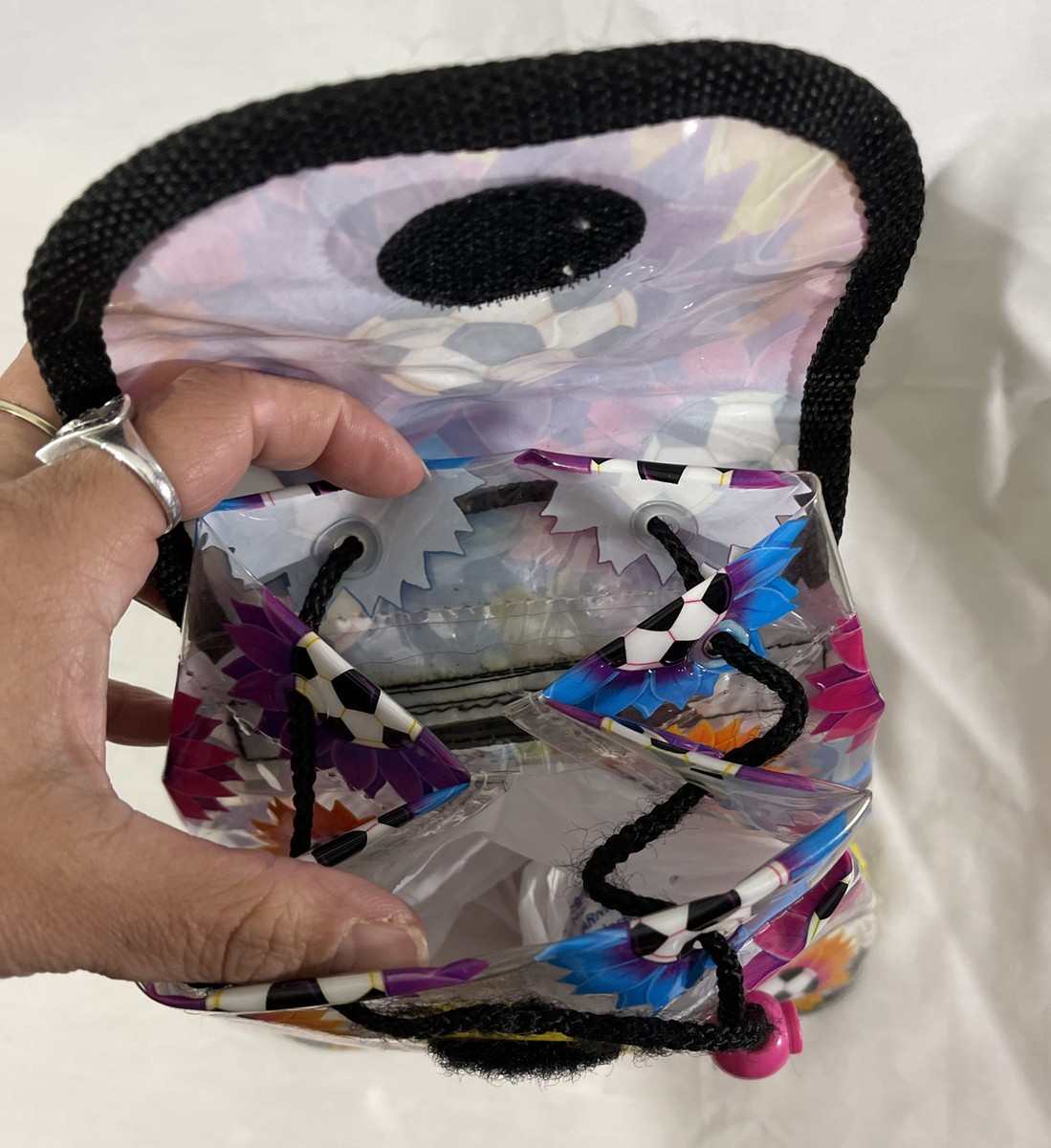 Vintage Lisa Frank Soccer Ball Clear Mini Backpack Purse 1990s 2000s Lisa frank mini purse - Gem main image 4