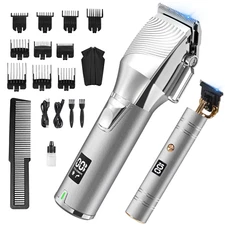 BEARD HAIR TRIMMER Cordless Clippers LCD Display