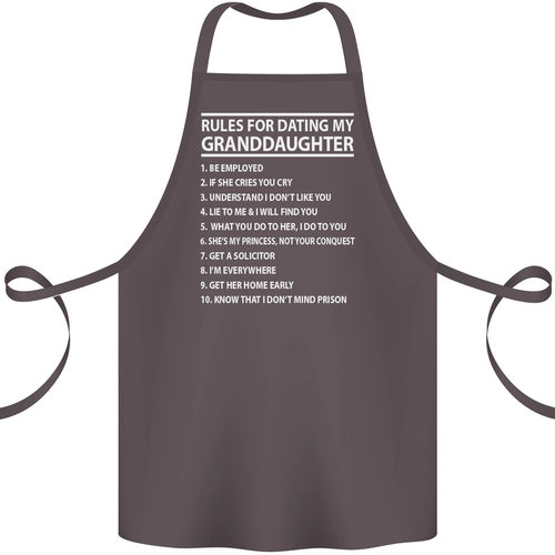 Dating My Granddaughter Grandparents Day Cotton Apron 100% Organic - Picture 5 of 14