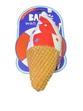 Bark Box Wag Harbor Crinkles Squeaky Ice cream Cone For Xs - M Dogs