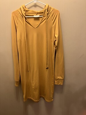 Bobbie Brooks Mustard Dress Size Medium 