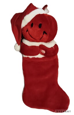 Dan Dee Collectors Choice Red Christmas Smiley Face Santa Tickle Tickle Talking 