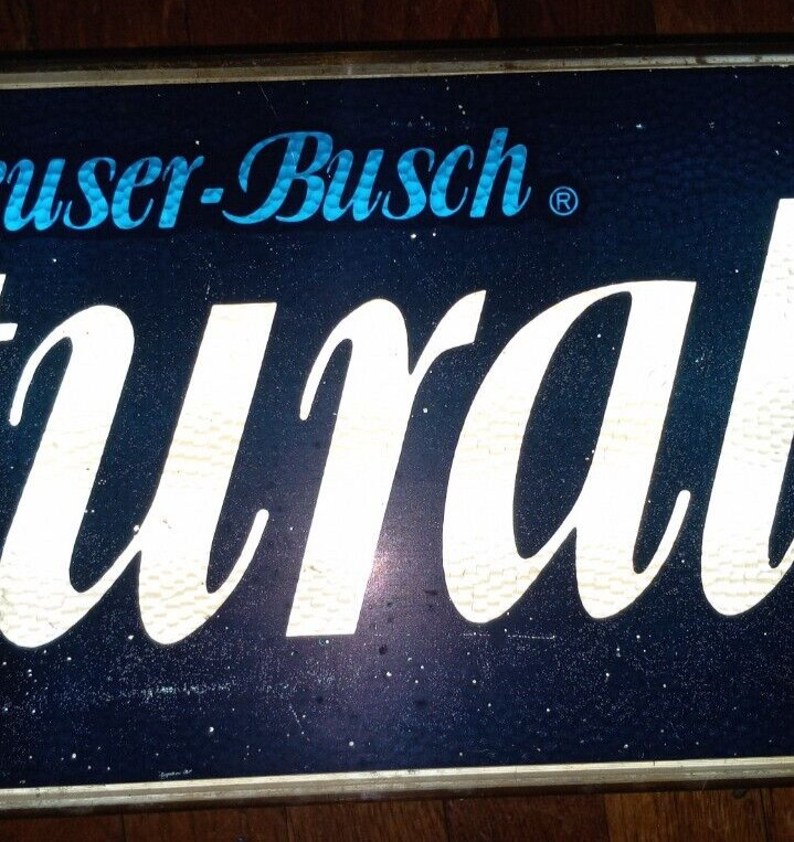Vintage Anheuser-Busch Natural Light, Double Sided, Light Up Metal Sign