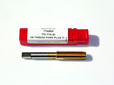 Form Plug Tap 1pc) 7/16-20 H8 THREAD ROLL FORM PLUG TAP TIN COATED TITAN USA TT92905 ...