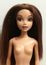 Barbie My Scene Chelsea Doll Long Auburn Red Highlighted Straight Hair Tattoo