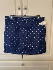St. John’s Bay Women’s Navy Blue (White Birds) Skort - Size XL (NWT)