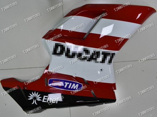 For 2007-2011 Ducati 1098/848 Red White ABS Injection Mold Bodywork Fairing Kit - Picture 4 of 9