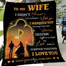 To My Wife I Married You Fleece Bed-Sofa Gift From Husband For Birthday, Xmas
