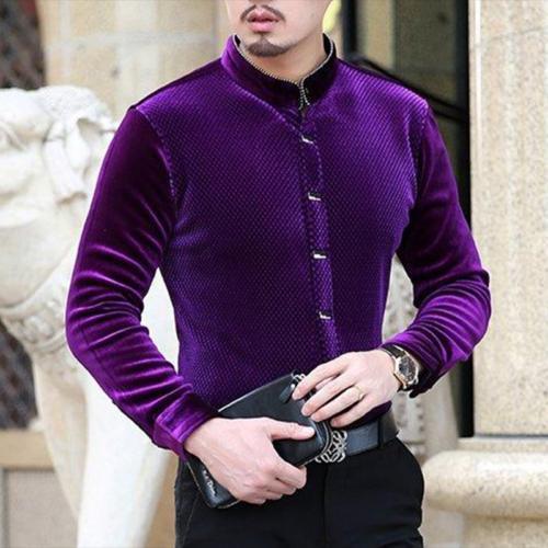 Camisas gruesas para hombre de terciopelo invierno cálidas forradas de de noche negocios informales talla | eBay