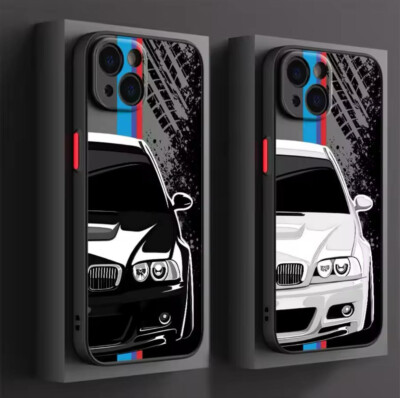 BMW Handyhülle iPhone 13/14/15/16 Pro, Pro Max, Plus; im BMW Design, Stabil