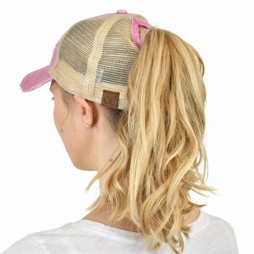 Gorra de béisbol C.C Ponycap con bandera de EE. UU. bollo alto desordenado CC malla de caballo cola de caballo - Imagen 10 de 43