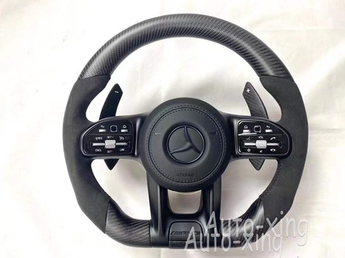 Volante de fibra de carbono para Mercedes-Benz AMG G550 C300 E63 C63 GLE AMG - Imagen 8 de 10