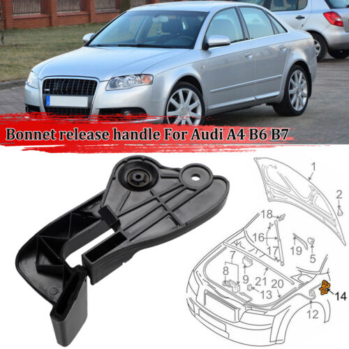 Hood Latch Release Lever Handle Opener LHD For 01-08 Audi A4 B6/B7 8E1823533B - Picture 1 of 10