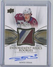2020-21 The Cup Exquisite Collection Endorsements Relics Bowen Byram RC Auto