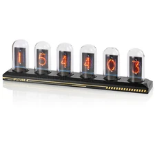 Modern IPS Tube Clcok RGB Décor Desk WIFI Timing DIY Gift Ref Nixie Tube Clock