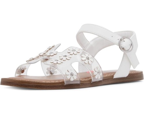 Steve Madden Haydin Sandals Girls US 1 White Square Toe Ankle Strap ZPO2472 - 第 2/12 張圖片