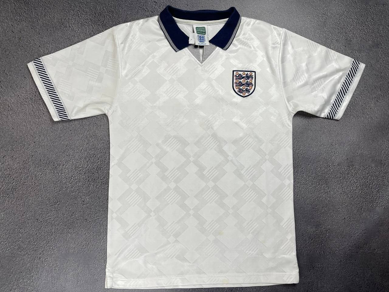 England Home 1990/1992 Score Draw Retro Football Shirt Soccer Jersey size M
