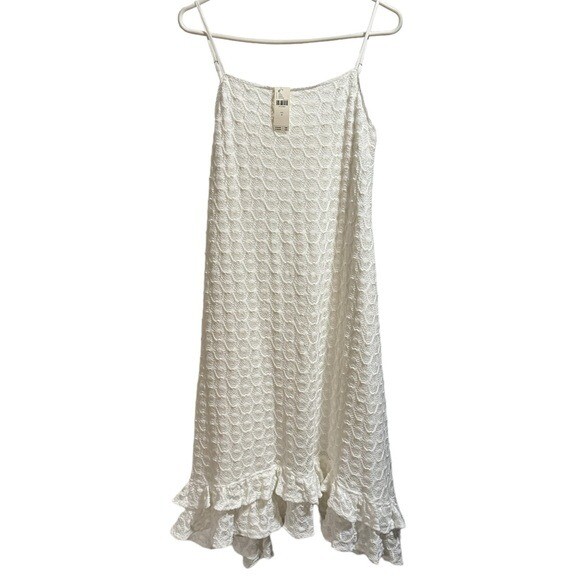 white christmas dresses Odd Molly Anthropologie Crochet Mini Dress XL 4 – White Chocolate Couture main image 0