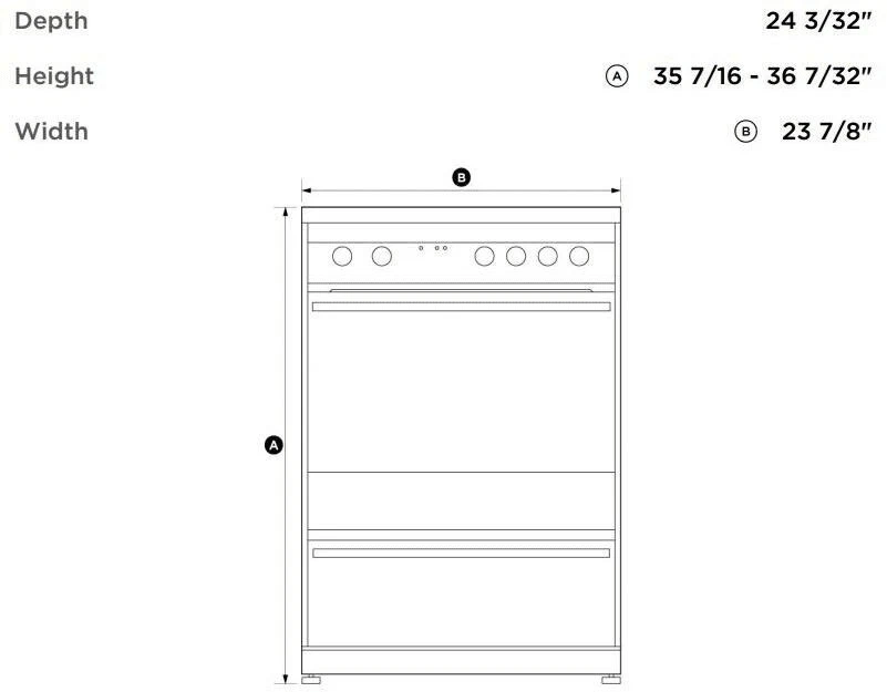 Fisher Paykel OR24SDMBGX2 24" Acero Inoxidable Pro Doble Rango de Combustible #136011 BP Foto 3 de 4