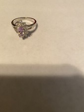 Pleasant ring with genuine Amethyst made in solid 925 sterling silver new